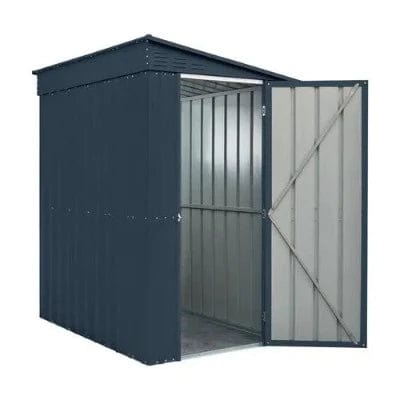 Globel Lean-To Metal Garden Shed - Anthracite Grey - All Sizes - Store More Garden Buildings
