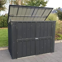 Load image into Gallery viewer, Globel 6ft x 3ft Metal Bin Store - Double Bin - Store More Garden Buildings
