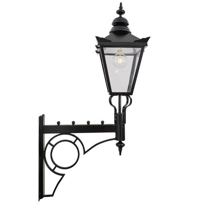 Large Victorian traditional in steel wall light 1.47m (H040)