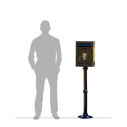 Traditional Irish Free standing postbox in black (H115)