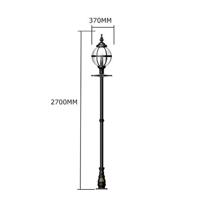 Victorian globe lamp post in cast iron 2.7m (H206)