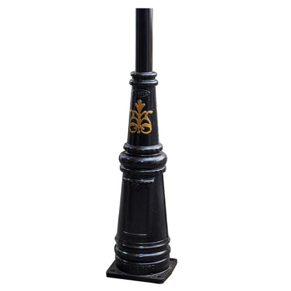Victorian style globe lamp post double headed in cast iron 3.4m (H232)