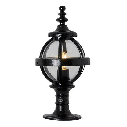Victorian globe pier light in cast iron for flat pier caps 0.48m (H252)