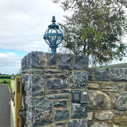 Victorian globe pier light in cast iron for flat pier caps 0.48m (H252)