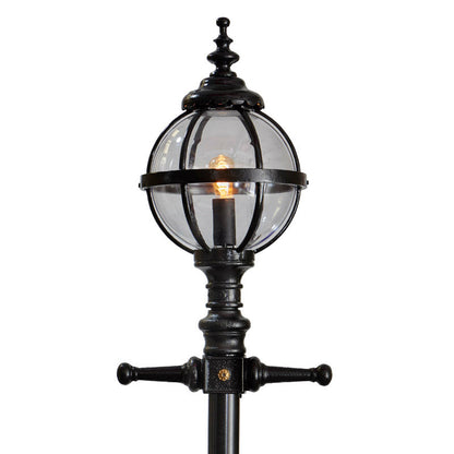 Victorian style globe lamp post in cast iron 3m (H2801)
