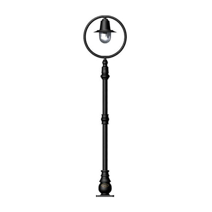 Classic railway style lamp post in cast iron and steel 1.49m (H314)