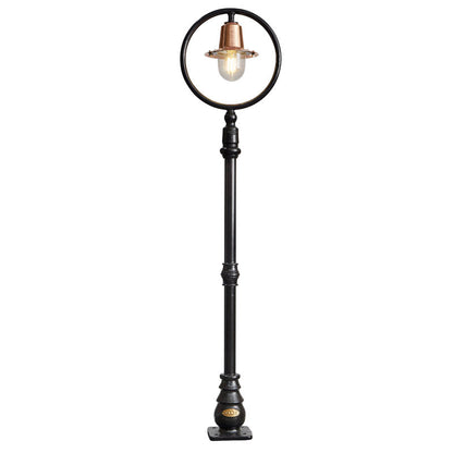 Copper railway style lamp post in cast iron and steel 1.49m (H314C)