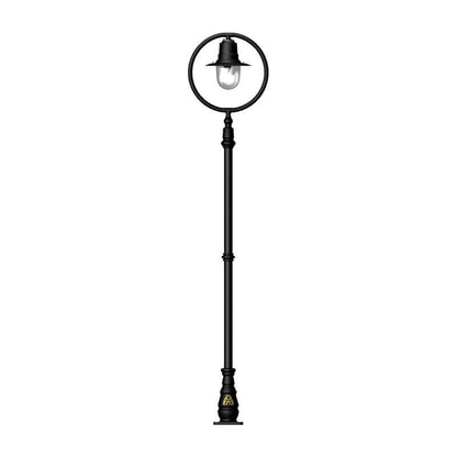 Classic railway style lamp post in cast iron and steel 2.73m (H316)