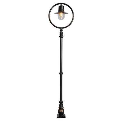 Classic railway style lamp post in cast iron and steel 2.73m (H316)