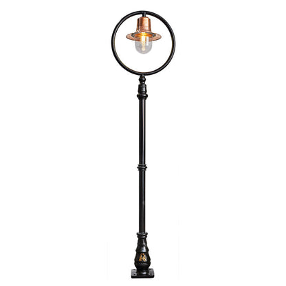 Copper railway style lamp post in cast iron and steel 2.43m (H317C)