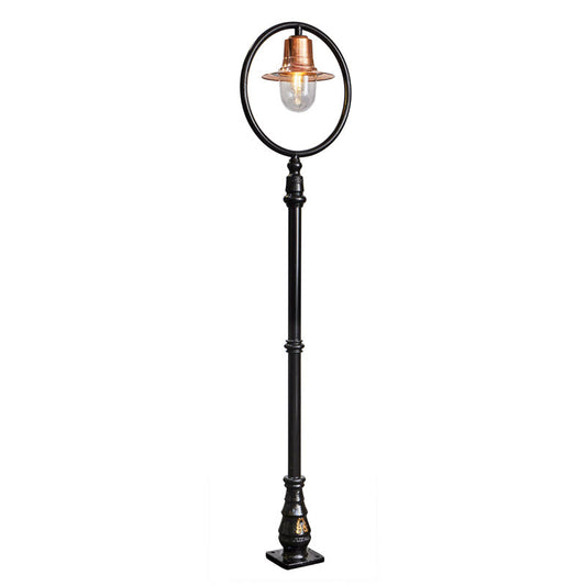 Copper railway style lamp post in cast iron and steel 2.43m (H317C)