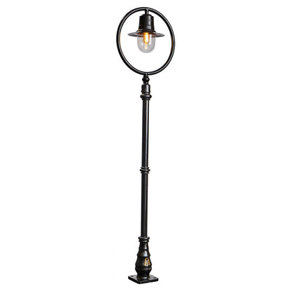 Classic railway style lamp post in cast iron and steel 2.43m (H317)