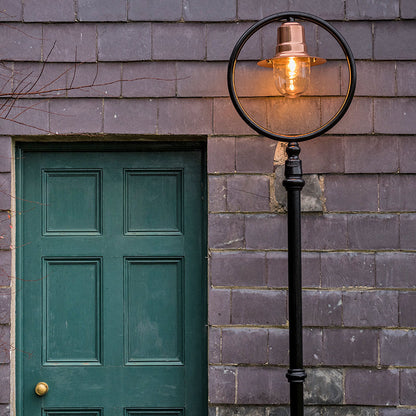 Copper railway style lamp post in cast iron and steel 2.43m (H317C)