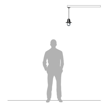 Classic railway style hanging light with chain 0.21m (H323)