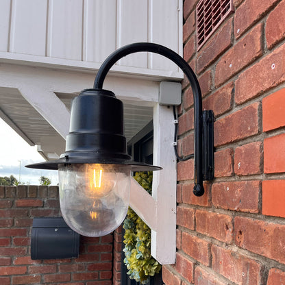 Vintage tear drop wall light in galvanised steel 0.46m (H345)