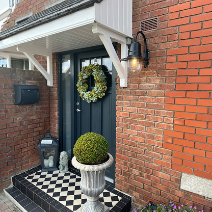 Vintage tear drop wall light in galvanised steel 0.46m (H345)