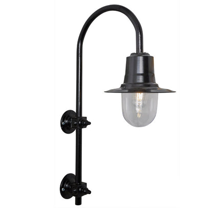 Vintage tear drop wall light in galvanised steel 0.91m (H346)