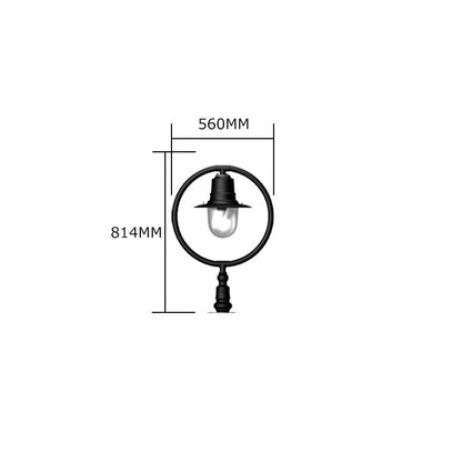 Classic railway style pier light for narrow pier caps 0.81m (H353)