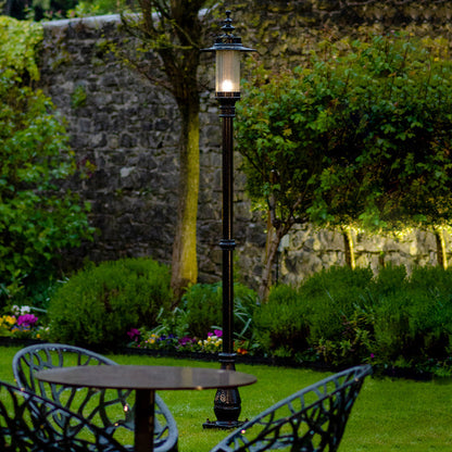 Georgian style lamp post in cast iron and steel 2.21m (H407)