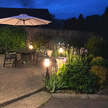 Georgian style pedestal light in cast iron and steel 0.98m (H408)