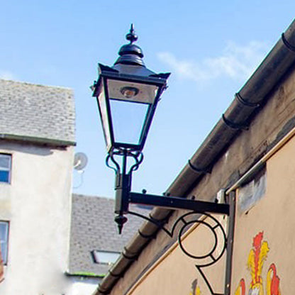 Large Victorian traditional in steel wall light 1.47m (H040)
