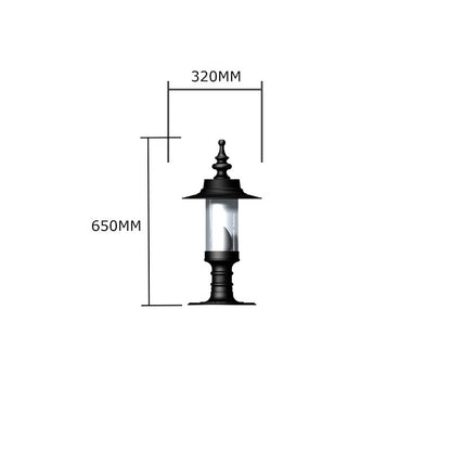 Georgian style pier light for flat piers 0.65m (H451)