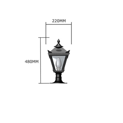 Victorian traditional cast iron pier light for flat pier caps 0.4m (H052)