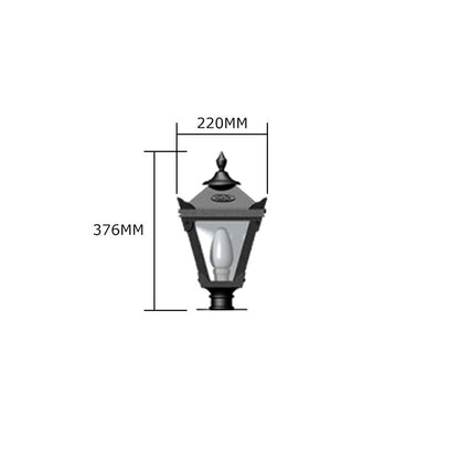 Victorian traditional cast iron pier light for narrow pier caps 0.38m (H054)