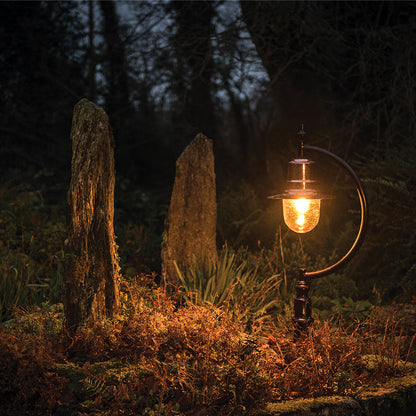 Vintage tear drop pedestal light in cast iron and steel 1.3m (H508)