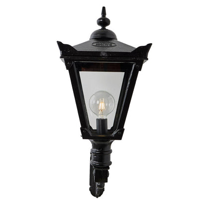Victorian traditional cast iron wall light with decorative arm 1.1m in height (H841)