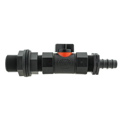 Water Butt Connector 3/4" BSP with In-Line BSPF Valve and 16mm Barbed Straight - Best4Trade-Retail Garden watering