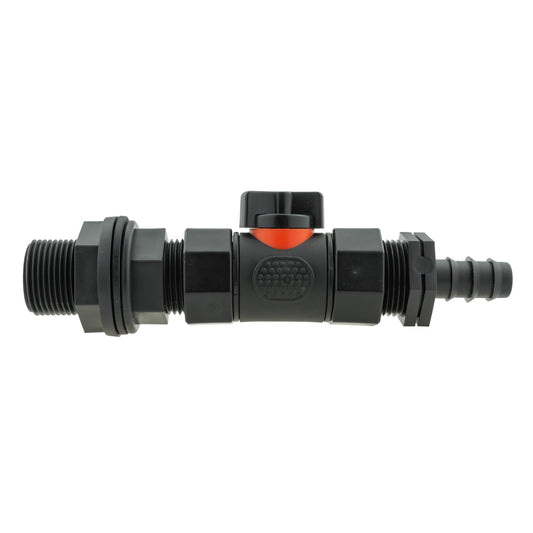 Water Butt Connector 3/4" BSP with In-Line BSPF Valve and 16mm Barbed Straight - Best4Trade-Retail Garden watering
