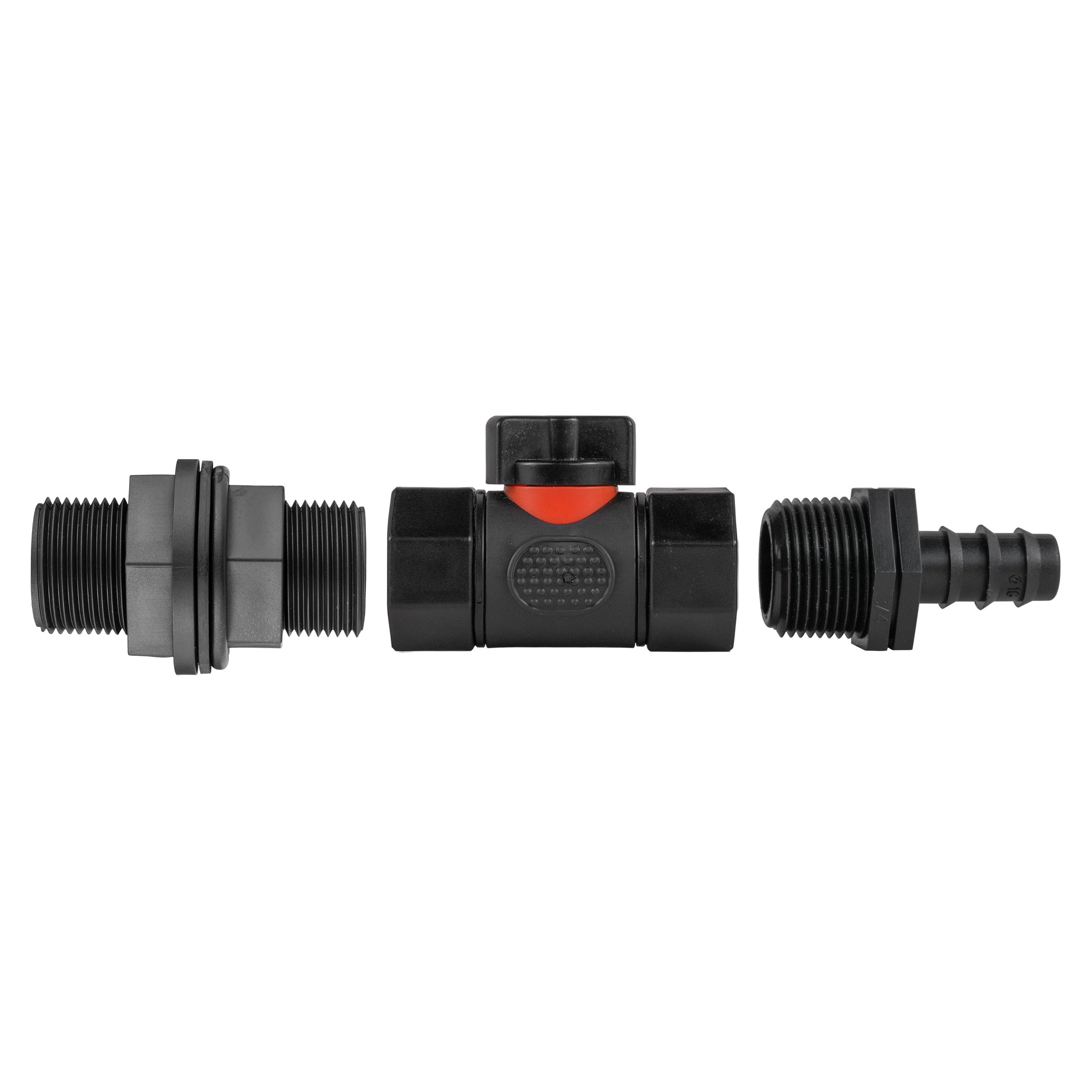 Water Butt Connector 3/4" BSP with In-Line BSPF Valve and 16mm Barbed Straight - Best4Trade-Retail Garden watering