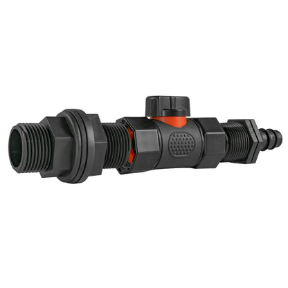 Water Butt Connector 3/4" BSP with In-Line BSPF Valve and 16mm Barbed Straight - Best4Trade-Retail Garden watering