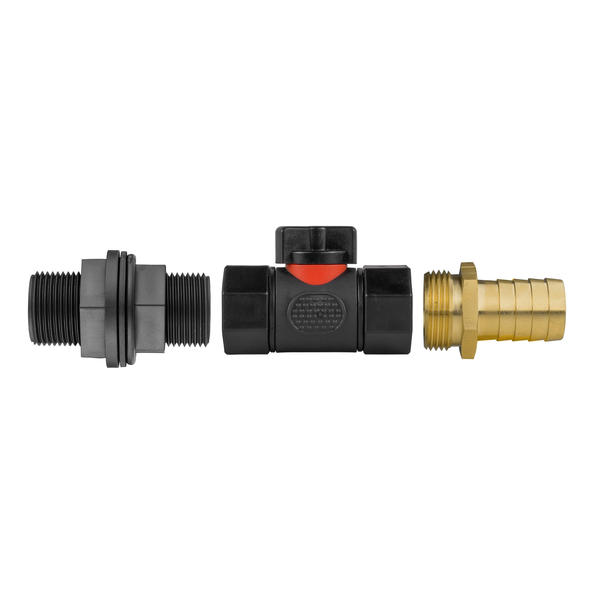 Water Butt Connector 3/4" BSP with In-Line BSPF Valve and 25mm Brass Barb - Best4Trade-Retail Garden watering