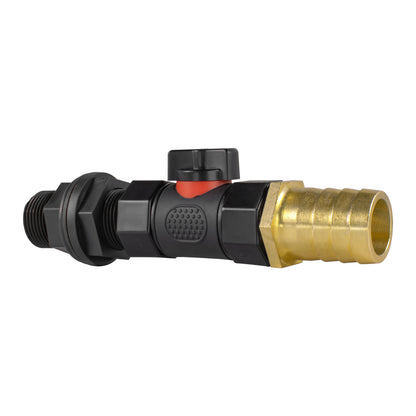 Water Butt Connector 3/4" BSP with In-Line BSPF Valve and 25mm Brass Barb - Best4Trade-Retail Garden watering