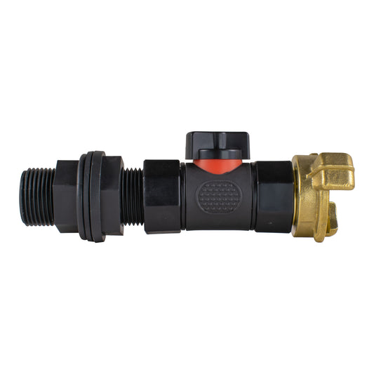 Water Butt Connector 3/4" BSP with In-Line BSPF Valve and Geka Type Connector - Best4Trade-Retail Garden watering