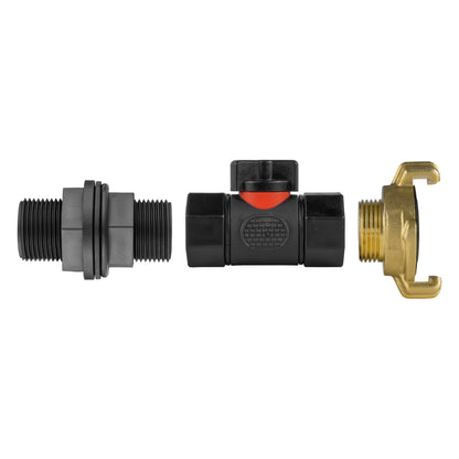 Water Butt Connector 3/4" BSP with In-Line BSPF Valve and Geka Type Connector - Best4Trade-Retail Garden watering
