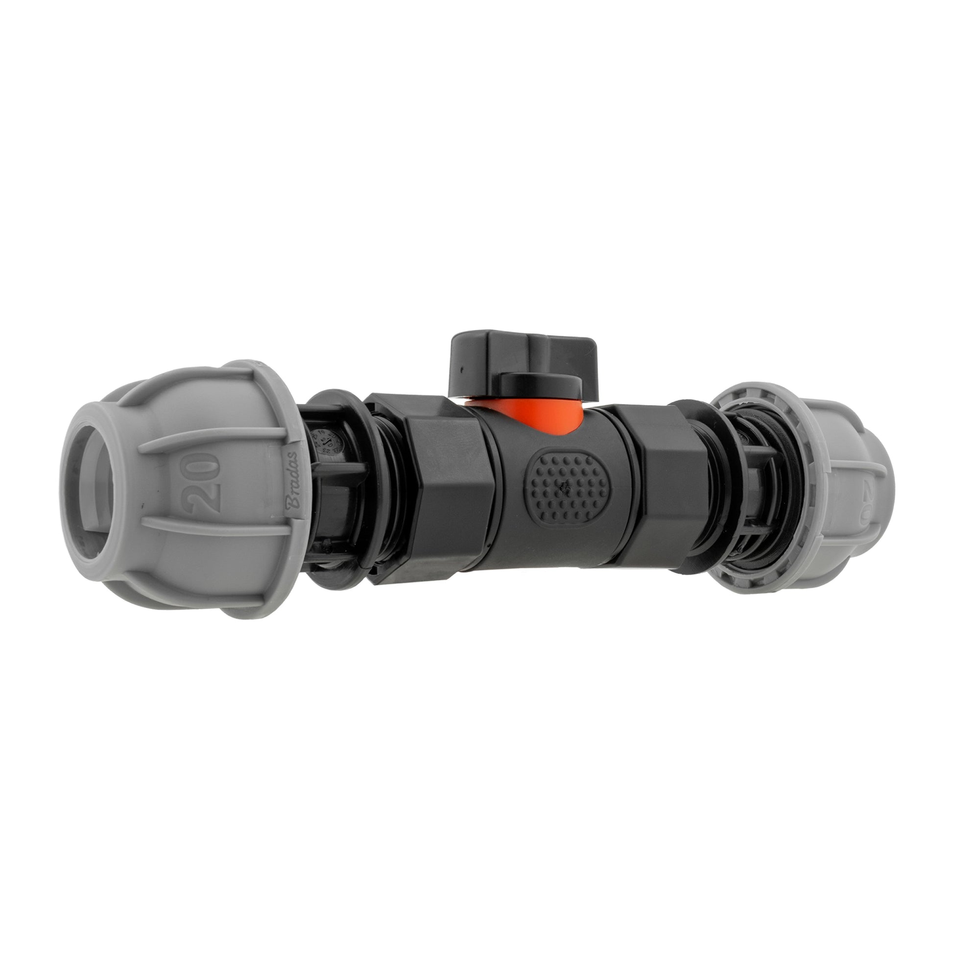 In-Line BSPF Valve with 2 x 20mm MDPE Straight Connectors - Best4Trade-Retail Garden watering