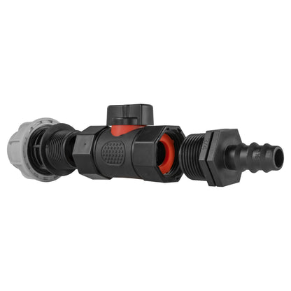 20mm MDPE Straight with In-Line BSPF Valve and 16mm Barbed Straight - Best4Trade-Retail Garden watering