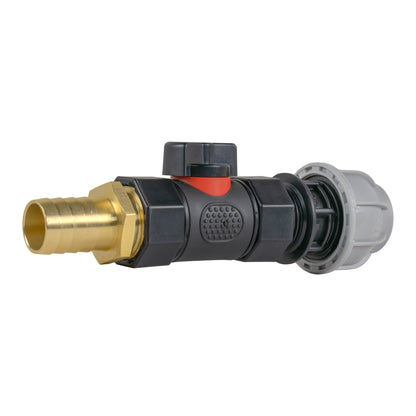 20mm MDPE Straight with In-Line BSPF Valve and 19mm Brass Barb - Best4Trade-Retail Garden watering