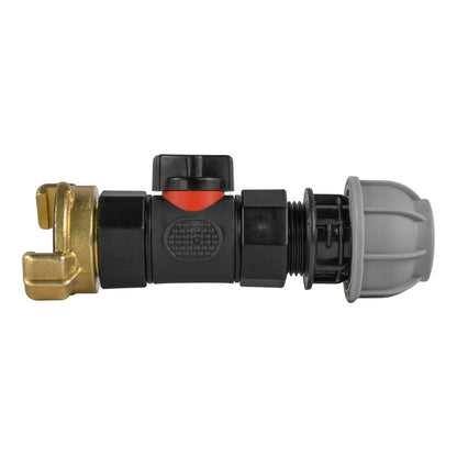 20mm MDPE Straight with In-Line BSPF Valve and Geka Type Connector - Best4Trade-Retail Garden watering