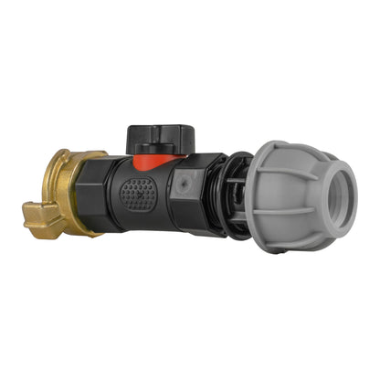 20mm MDPE Straight with In-Line BSPF Valve and Geka Type Connector - Best4Trade-Retail Garden watering