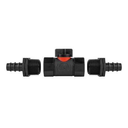 In-Line BSPF Valve with 2 x 16mm Barbed Straight Connectors - Best4Trade-Retail Garden watering