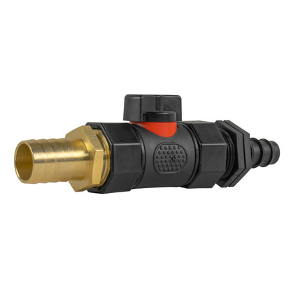 16mm Barbed Straight with In-Line BSPF Valve and 19mm Brass Barb - Best4Trade-Retail Garden watering