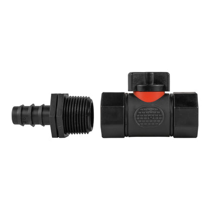 16mm Barbed Straight with In-Line BSPF Threaded Valve - Best4Trade-Retail Garden watering