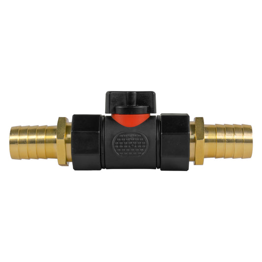 In-Line BSPF Valve with 2 x 19mm Brass Barb Connectors - Best4Trade-Retail Garden watering
