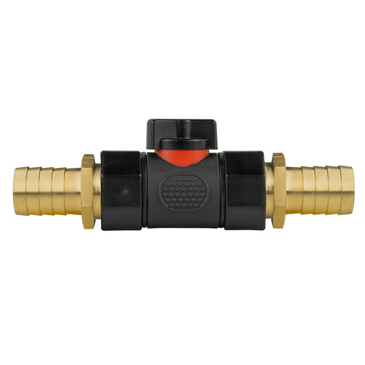 19mm Brass Barb with In-Line BSPF Valve and 25mm Brass Barb - Best4Trade-Retail Garden watering