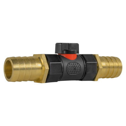 In-Line BSPF Valve with 2 x 25mm Brass Barb Connectors - Best4Trade-Retail Garden watering