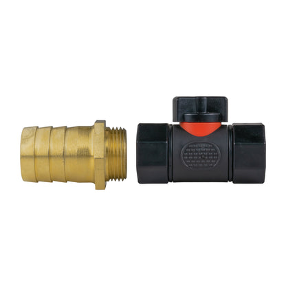 25mm Brass Barb with In-Line BSPF Threaded Valve - Best4Trade-Retail Garden watering